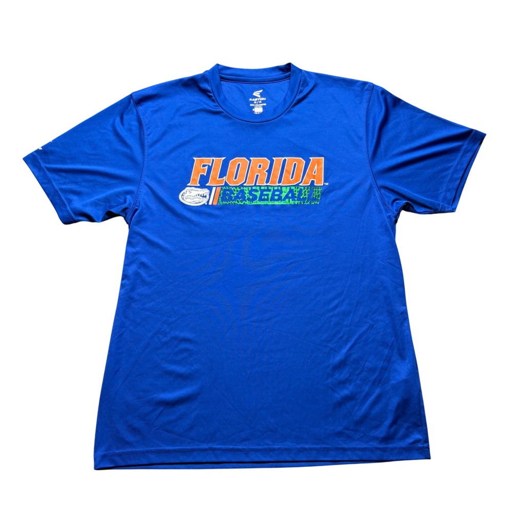 Easton Florida Gators Baseball Shirt Womens Medium Blue Polyester Athletic Tee